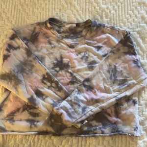 Grey/ Pink Cropped Sweater